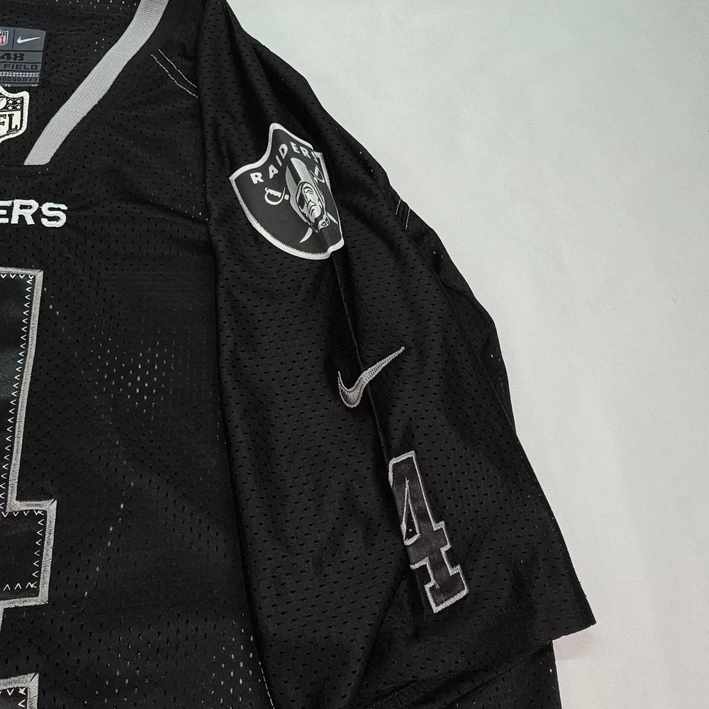 Nike Derek Carr Raiders NFL On Field Jersey Black Stitched‎ Mens Size 48 New